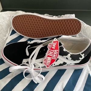 Cow print custom vans size 10 men